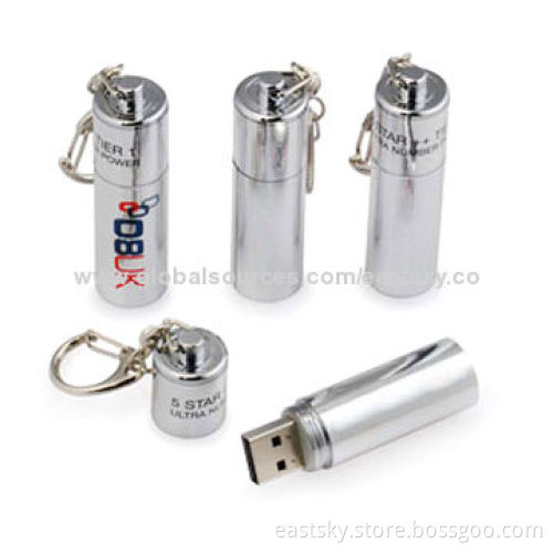 Custom Metal USB Drive, Made of Stainless Metal, with 64MB to 32GB Memory Capacity